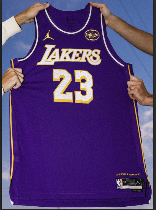 Men Los Angeles Lakers #23 James purple NBA jersey